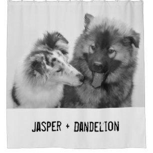 Simple, Modern Custom Pet or People Photo Shower Curtain