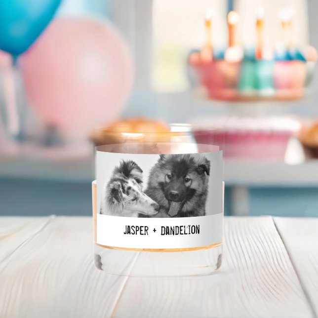 Simple, Modern Custom Pet or People Photo Whiskey Glass (Insitu (Baby Shower))