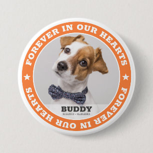 Simple Modern Custom Pet Photo Sympathy Keepsake 7.5 Cm Round Badge