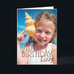 Simple Modern Custom Photo Birthday Greeting Card<br><div class="desc">Design is modern and simple. Add a custom photo of the birthday celebrant and add his/her name,  add a custom message</div>