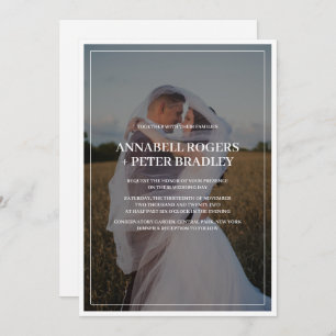 Simple Modern Custom Photo Wedding Invitation
