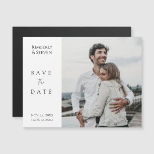 Simple Modern Custom Save the Date Photo Magnet