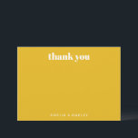 Simple Modern Cute Custom Yellow Couples Shower Thank You Card<br><div class="desc">Simple Modern Minimalist Cute Custom Yellow Couples Shower Thank You Card</div>