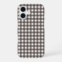 simple modern Cute Espresso brown gingham pattern