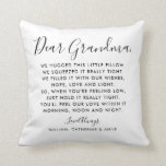 Simple Modern Dear Grandma Message Mother's Day Cushion<br><div class="desc">Simple Modern Minimalist Dear Grandma Custom Message Mother's Day Throw Pillow</div>