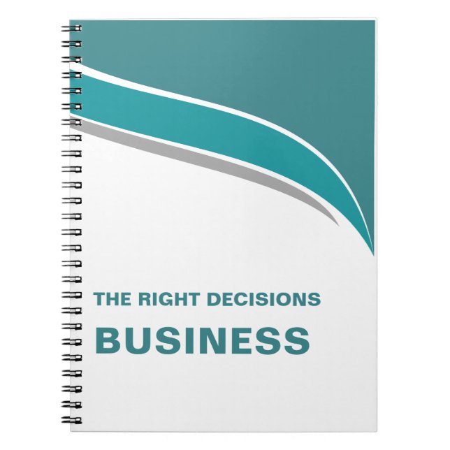 Simple Modern Decisions Business Presentation Notebook (Front)