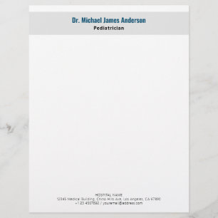 Simple Modern Doctor  Custom Letterhead