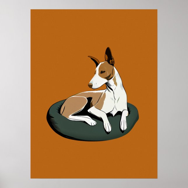 Simple Modern Dog Art Trendy Poster (Front)