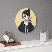 Simple modern drawing of cool young people 