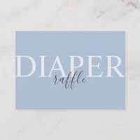 Simple Modern Dusty Blue Baby Shower Diaper Raffle
