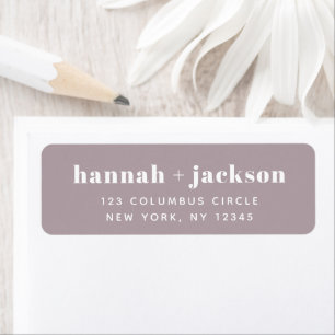 Simple Modern Dusty Purple Return Address Label