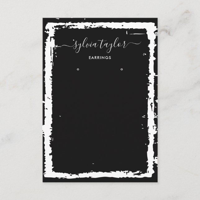 Simple Modern Earrings Jewellery Display Card (Front)