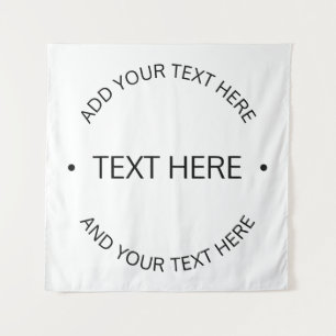 Simple Modern Editable Text   White & Black Tapestry