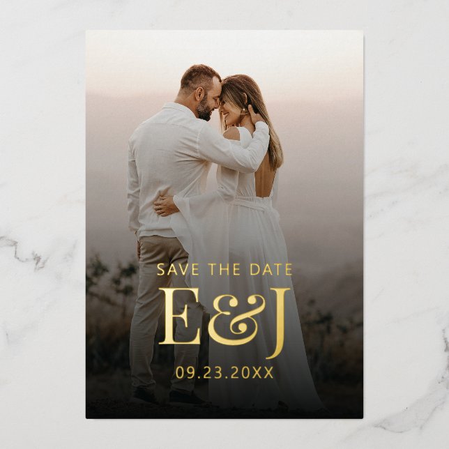 Simple Modern Elegance Save The Date Wedding (Front)