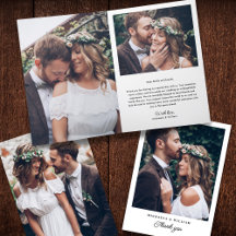 Simple Modern Elegant 4-Photo Wedding