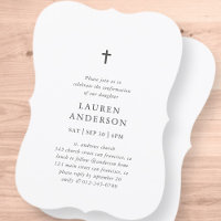 Simple Modern Elegant Chic Cross Confirmation
