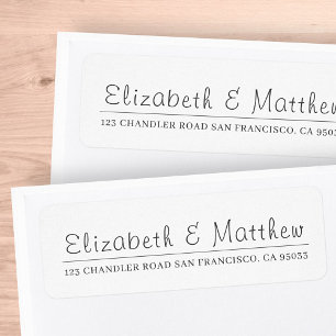 Simple Modern Elegant Chic Return Address Label