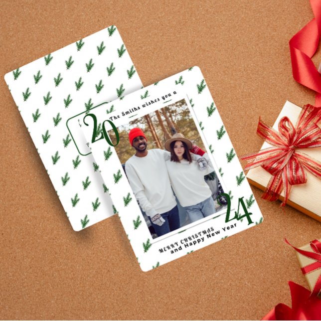 Simple Modern Elegant Christmas couple card (Creator Uploaded)