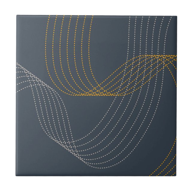 Simple, modern, elegant, cool, trendy illustration ceramic tile (Front)