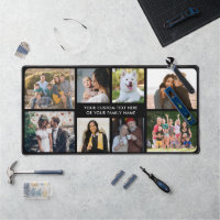 Simple Modern Elegant Custom Text 8 Photo Keepsake