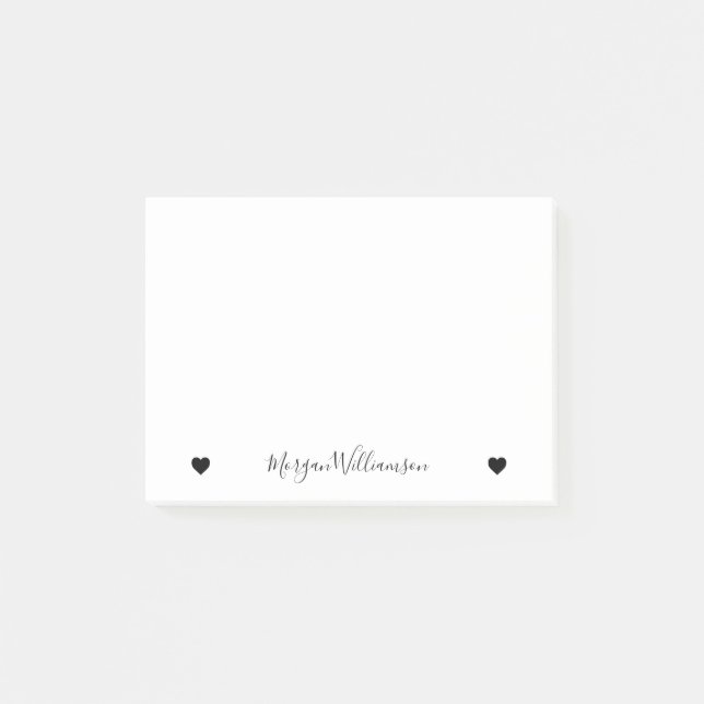Simple Modern Elegant Name Post-it Notes (Front)