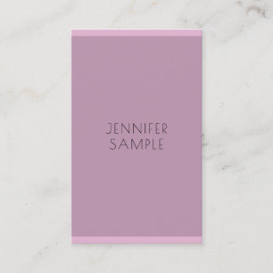 Simple Modern Elegant Purple Template Professional Business Card
