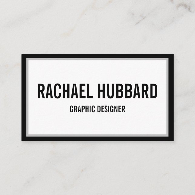 Simple Modern Elegant Qr Code Custom  Business Card (Front)