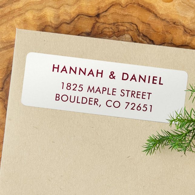 Simple Modern Elegant Return Address Label (Creator Uploaded)