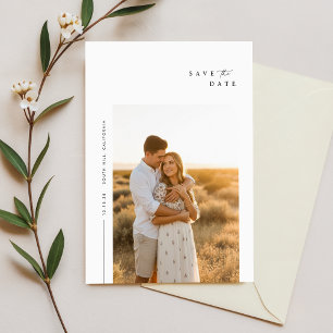 Simple Modern Elegant Save the Date Photo