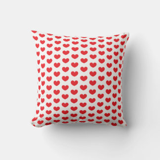 Simple Modern Elegant Trendy Red Heart Cushion