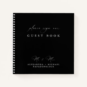 Simple Modern Elegant Wedding Guest Book