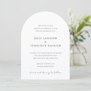 Simple Modern Elegant Wedding Invitation