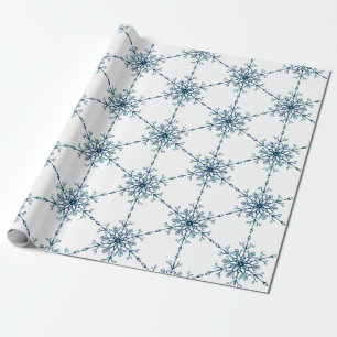 Simple modern elegant Winter Snowflake Christmas Wrapping Paper