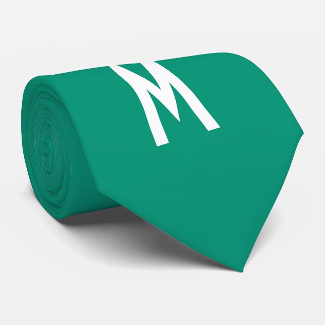 Simple Modern Emerald Tie (Rolled)