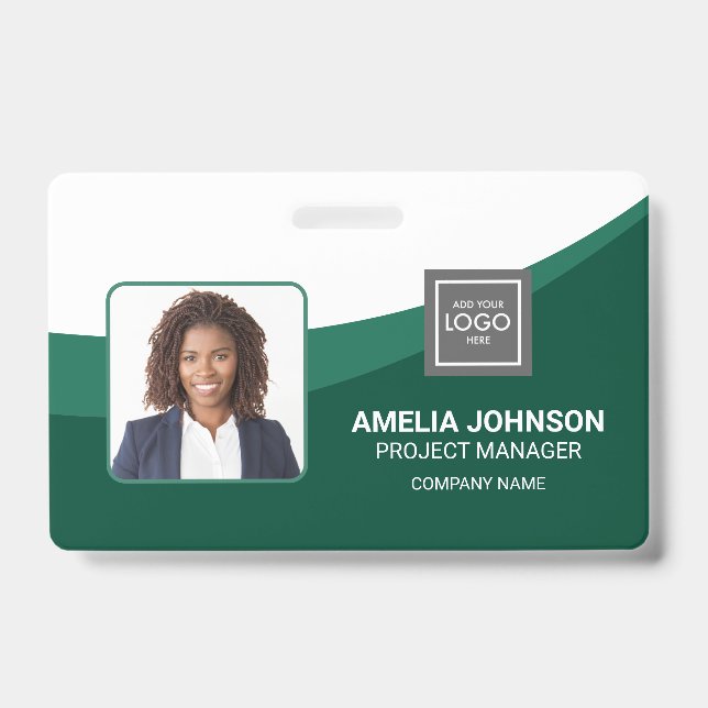 Simple Modern Employee Photo ID Badge (Front)