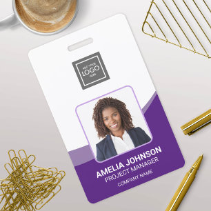 Simple Modern Employee Photo ID Badge