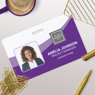 Simple Modern Employee Photo ID Badge