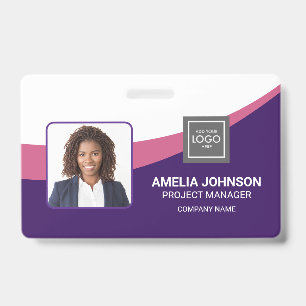 Simple Modern Employee Photo ID Badge