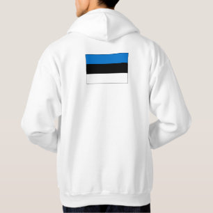 Simple Modern Estonia Flag Souvenir , Backside Hoodie