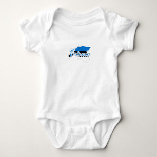 Simple Modern Estonia map National Flag Souvenir Baby Bodysuit