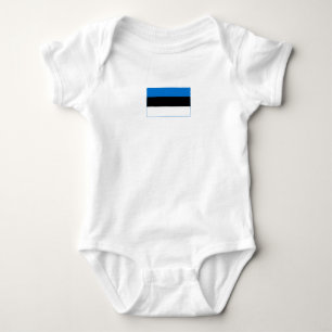 Simple Modern Estonia National Flag Souvenir Gift Baby Bodysuit