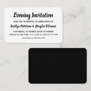 Simple & Modern, Evening Invitation