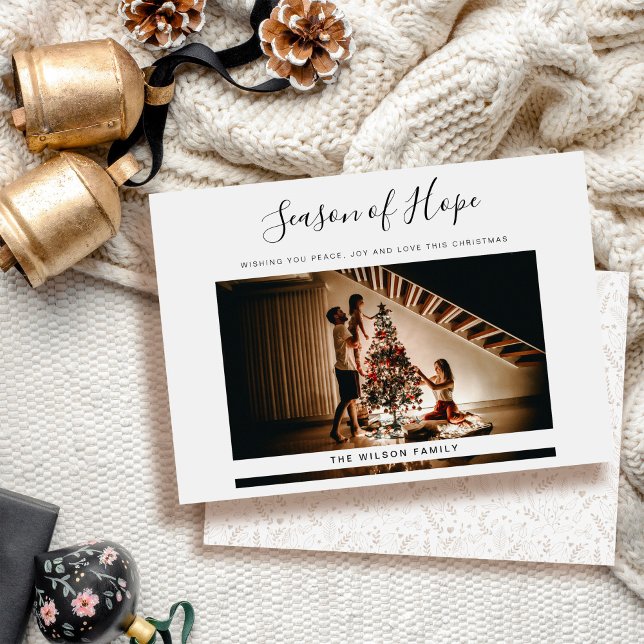 Simple Modern Family Holiday Christmas Card (Creator Uploaded)