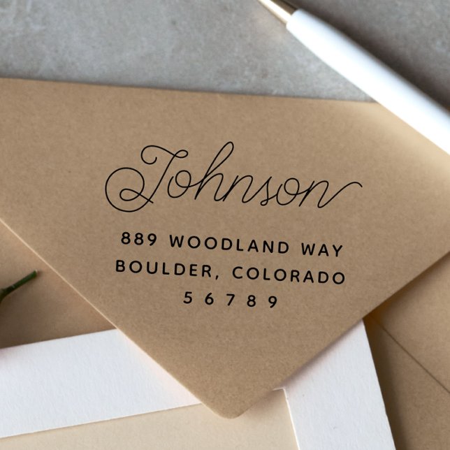 Simple Modern Family Name Return Address Self-inking Stamp (Simple Modern Family Name Return Address Self-inking Stamp)