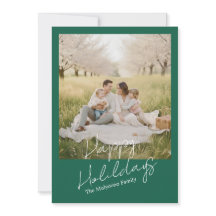 Simple Modern Family Photo Christmas & New Year Ca