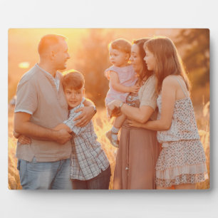 Simple Modern Family Photo Plaque