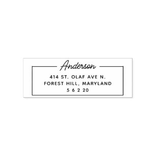 Simple Modern Family Return Address  Self-inking Stamp