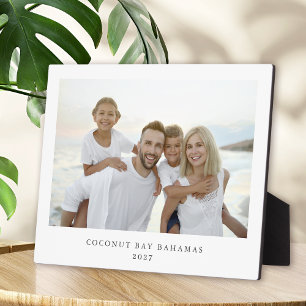 Simple Modern Family Vacation Photo Memories Plaque