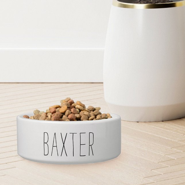 Simple Modern Farmhouse Style Lettering Pet Name Bowl (Creator Uploaded)