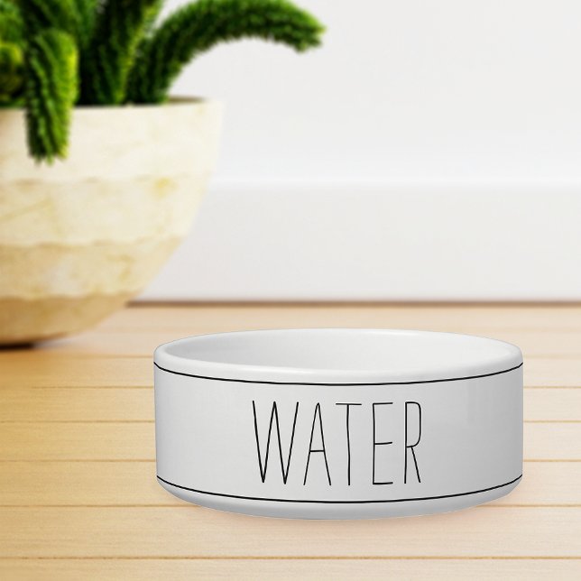 Simple Modern Farmhouse Style Stripe Water Bowl (Creator Uploaded)